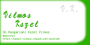 vilmos kszel business card